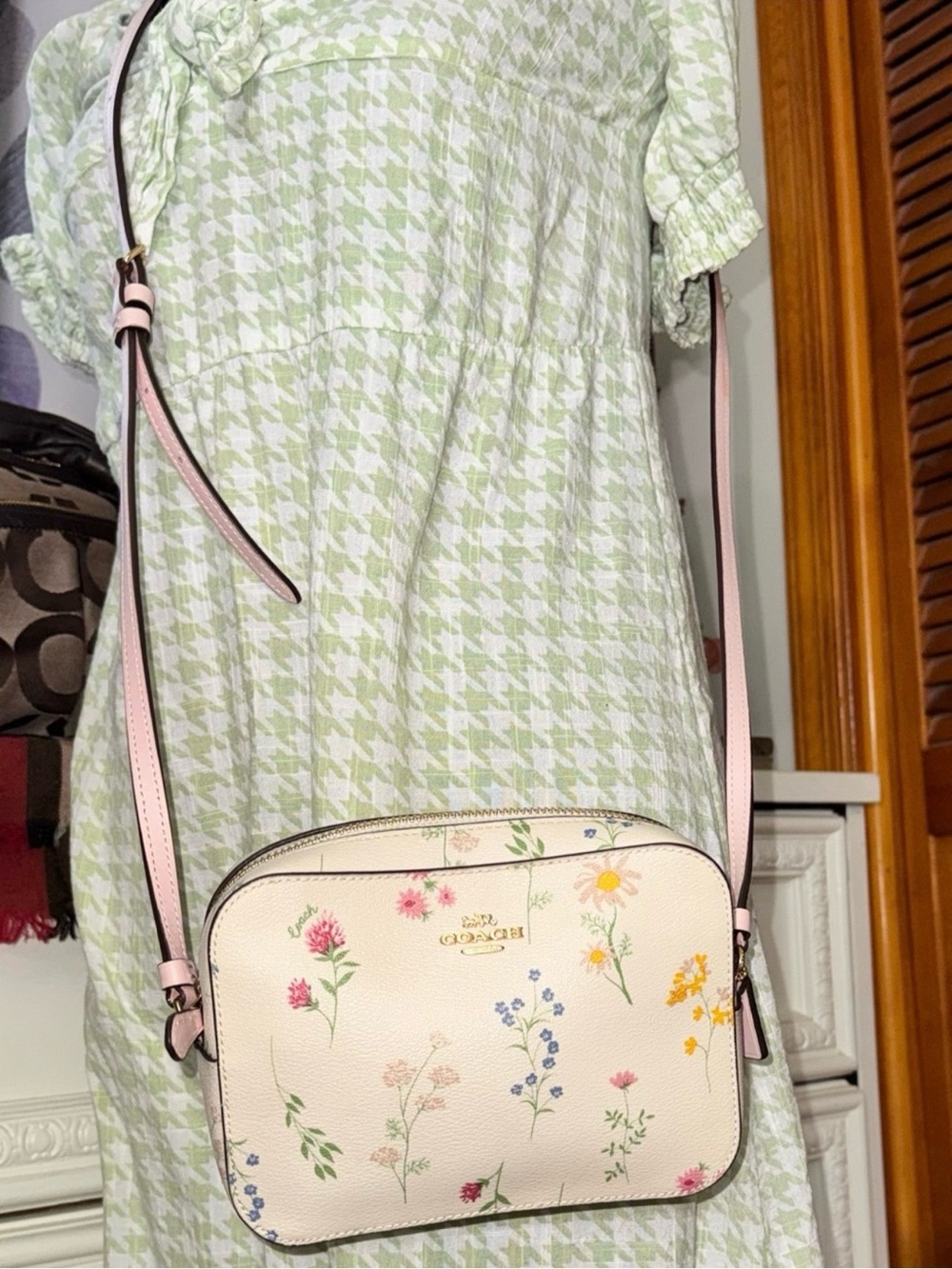 Coach Cream Floral Crossbody Bag
